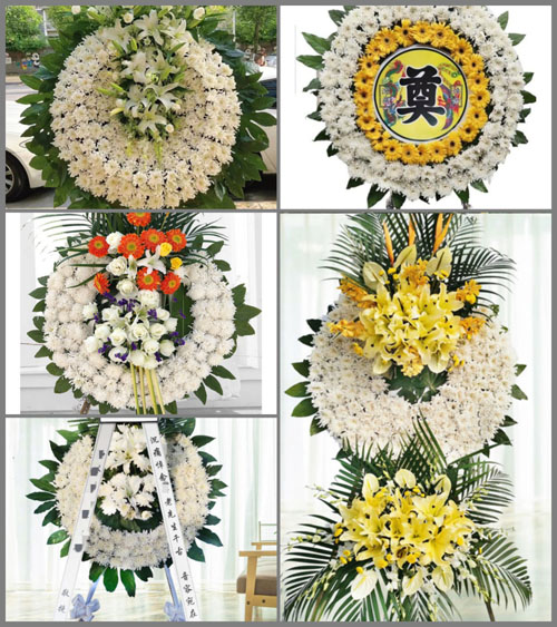 河南南阳卧龙区石桥镇小石桥村花圈速递